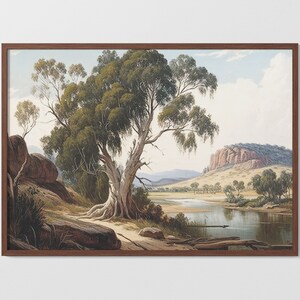 Vintage Country Landscape | Printable Wall Art | Digital Download | Wall Print | 19th Century Oil Painting | Antique Style Art