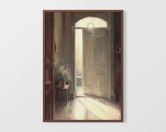 Vintage European House | Printable Wall Art | Digital Download | Wall Print | 19th Century Oil Painting | Antique Victorian Style Art