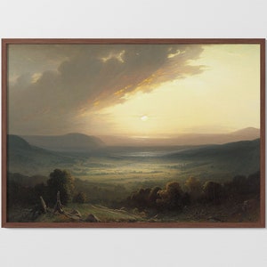 French Country Landscape | Printable Wall Art | Digital Download | Wall Print | 19th Century Oil Painting | Antique Style Art