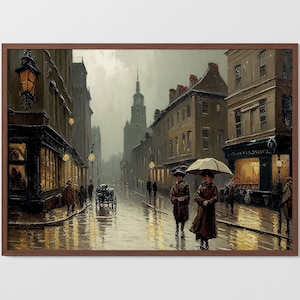 Old London Town Vintage Painting | Printable Wall Art | Digital Download | Wall Print | 19th Century Oil Painting | Antique Style Art