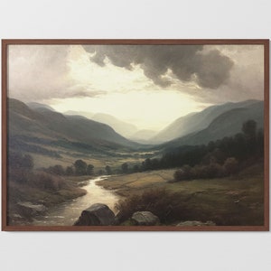 Vintage European Landscape | Printable Wall Art | Digital Download | Wall Print | 19th Century Oil Painting | Antique Style Art