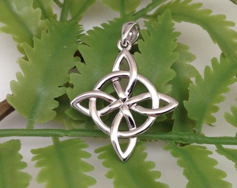 Sterling Silver Witches Knot Pendant Necklace * Twisted Rope