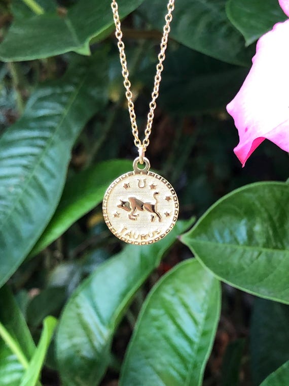 Buy Gold Zodiac Taurus Necklace 925 Sterling Silver