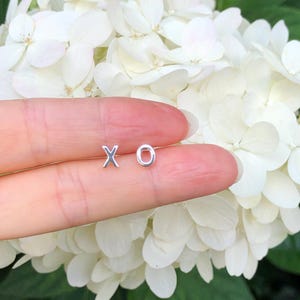 5mm Silver X O Stud Earrings Sterling Silver 925, Dainty X O Studs, Tiny Hugs and Kisses Earrings for Women Girls Kids