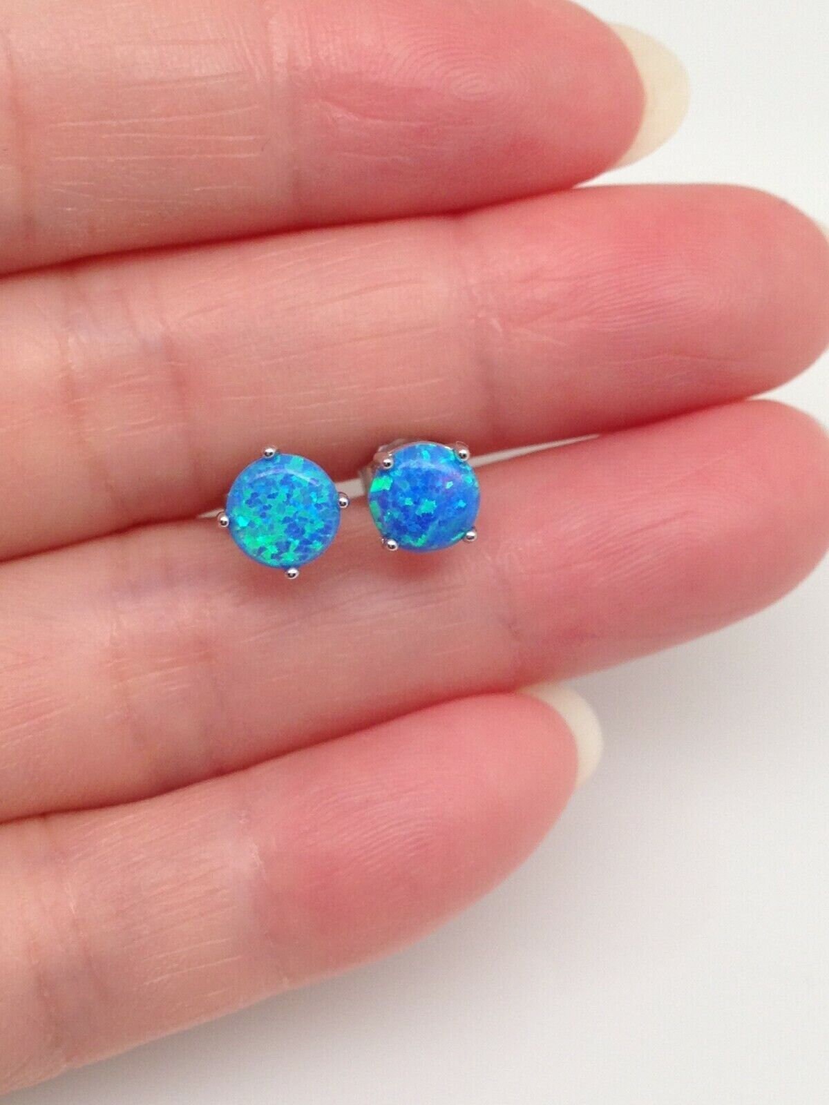 Leona blue opal earrings online