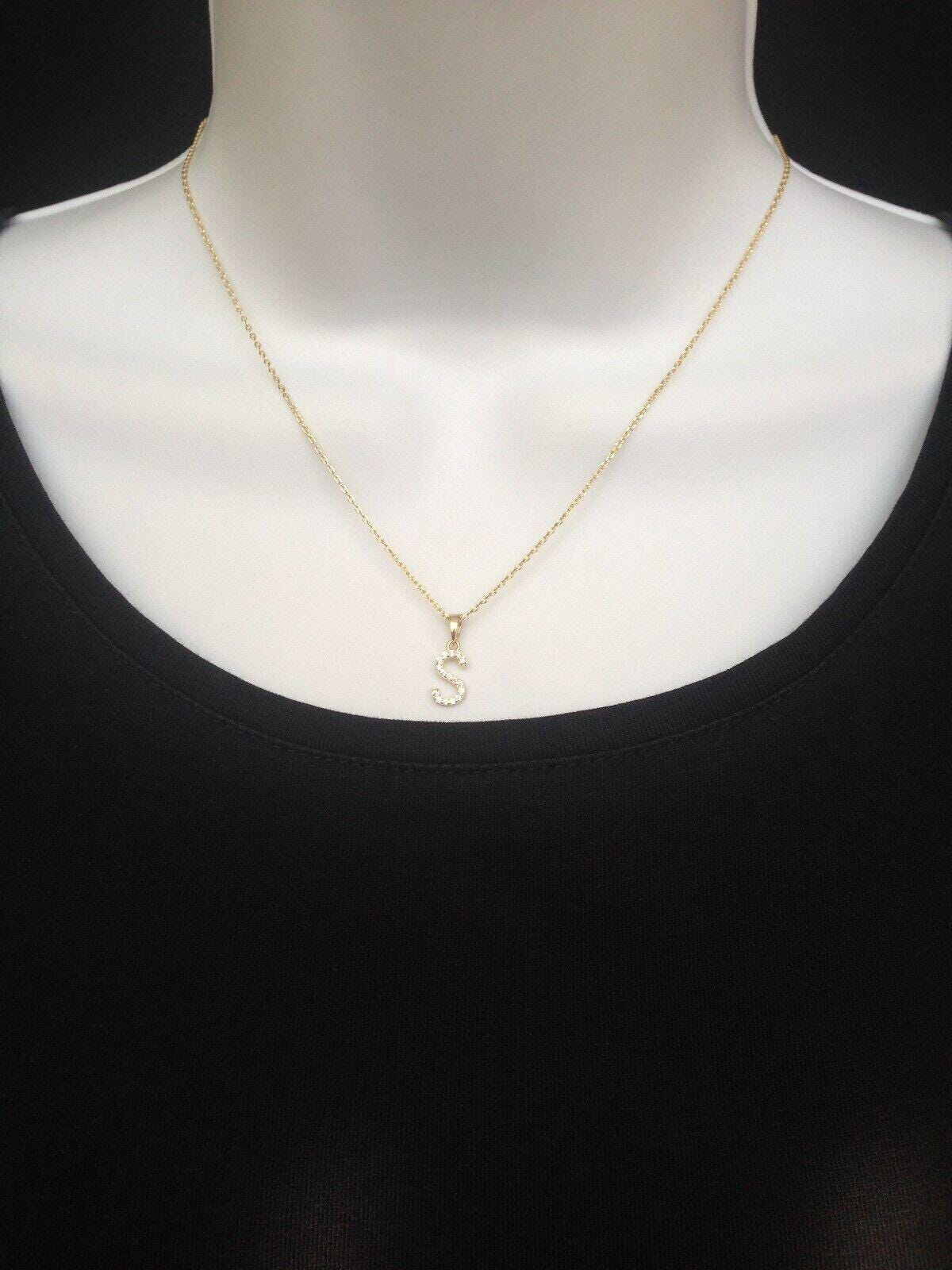 9ct Gold Initial Pendant Necklace | FREE UK Shipping – Hurley Burley