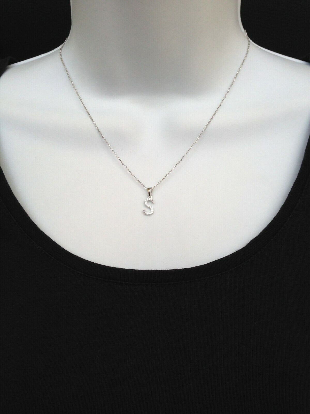ブレスレット LESS IS MORE silver initial cubic necklace Sterling Silver Letter Necklace - Tiny Zircon Initial