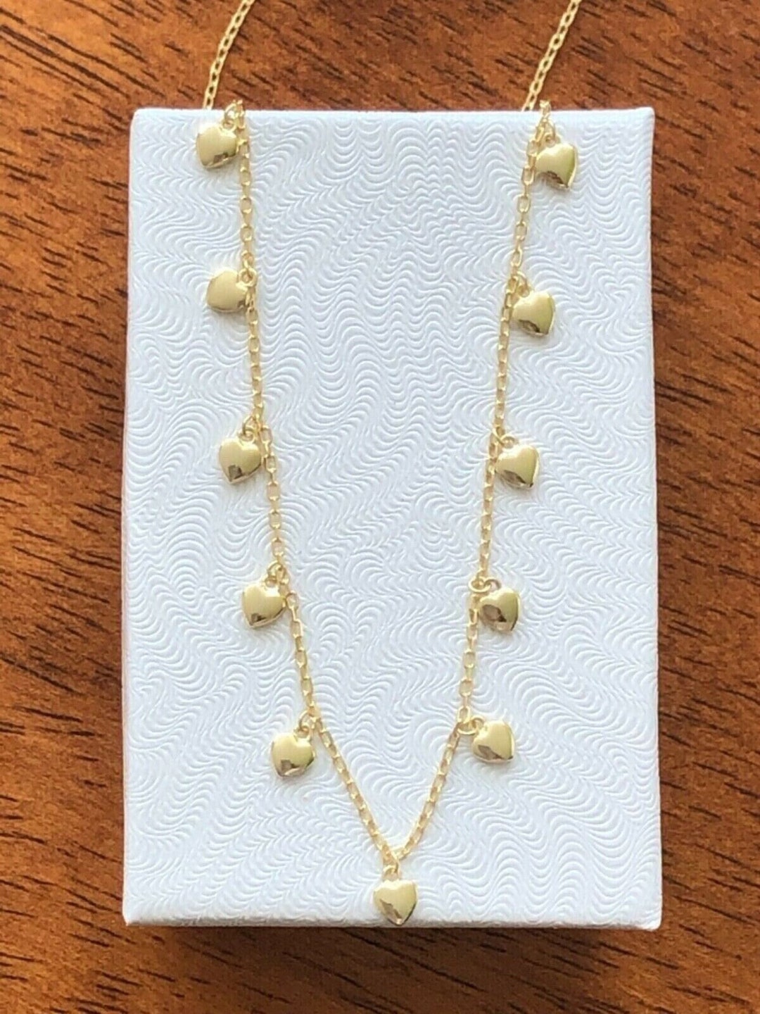 Heart Station Choker Necklace 925 Sterling Silver Gold Etsy