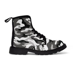 Men's Camouflage Nylon Canvas Boots Breathable & Comfortable Footwear US Sizes 7-10.5 with Rubber Sole image 6