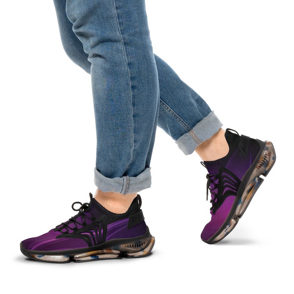 Purple Men's Mesh Sneakers