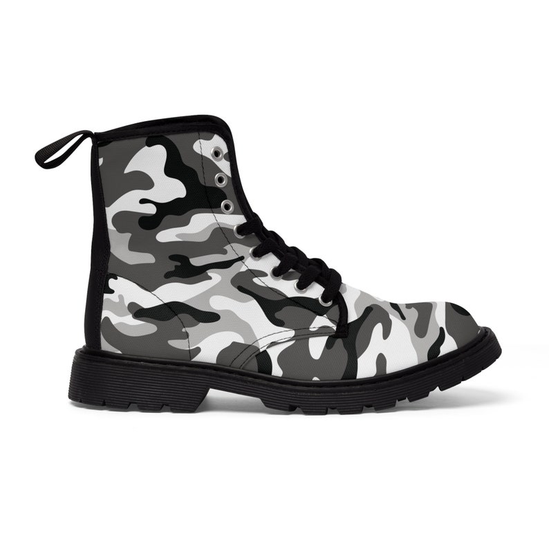 Men's Camouflage Nylon Canvas Boots Breathable & Comfortable Footwear US Sizes 7-10.5 with Rubber Sole image 4