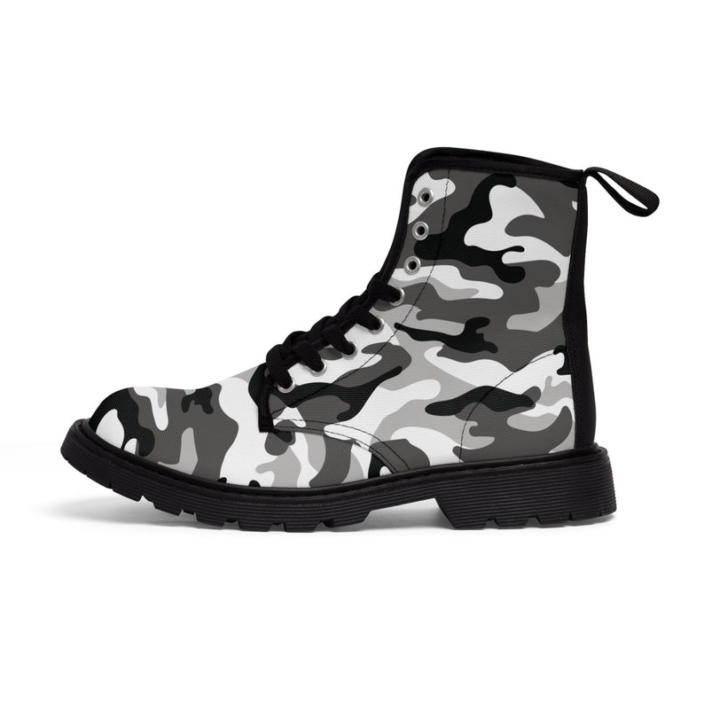 Men's Camouflage Nylon Canvas Boots Breathable & Comfortable Footwear US Sizes 7-10.5 with Rubber Sole image 3