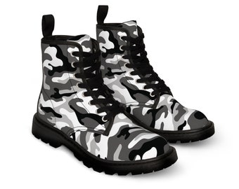 Men's Camouflage Nylon Canvas Boots | Breathable & Comfortable Footwear | US Sizes 7-10.5 with Rubber Sole