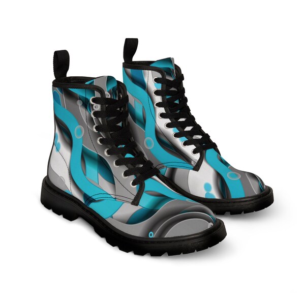 Blue Waves Men's Canvas Boots