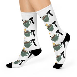 Occupational therapy socks, Cushioned Crew Socks, O tea therapy sock, gift for her, funny OT socks, gift for new grad, tacky sock idea,