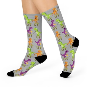 Occupational therapy Dino socks, Cushioned Crew Socks, Dinosaur OT socks, OT grad gift, gift for her, New therapist gift, Funny OT socks,