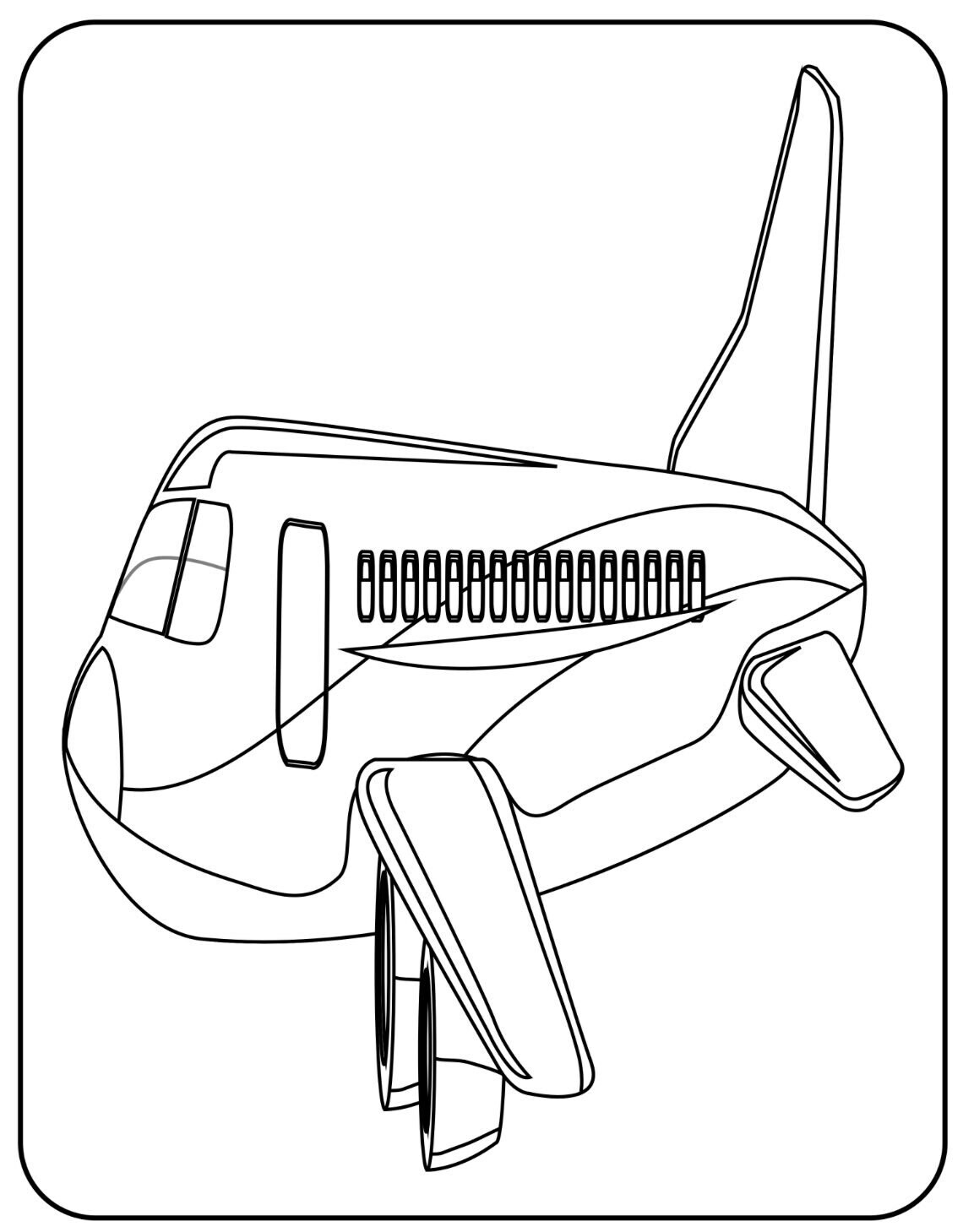 20 Different Style Airplane Coloring Pages for Kid and Adults - Etsy