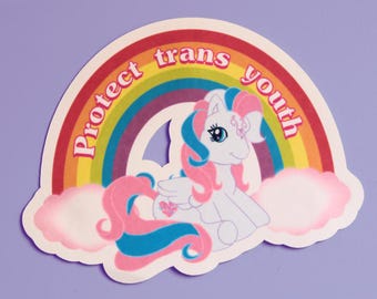 Protect trans youth pony sticker