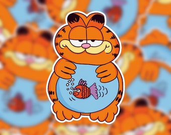 Garfield Fishbowl vinyl sticker