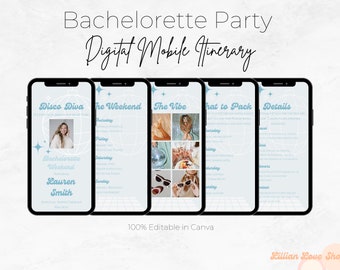 Junggesellinnenabschied | Anpassbare Wochenend-Route - Canva | Junggesellinnenabschied Planner