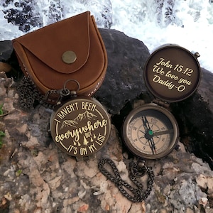 Personalized Engraved Working Compass with Custom Handwriting, Gift for Men Anniversary, Gifts for Dad Birthday,Father's Day gift for him image 6