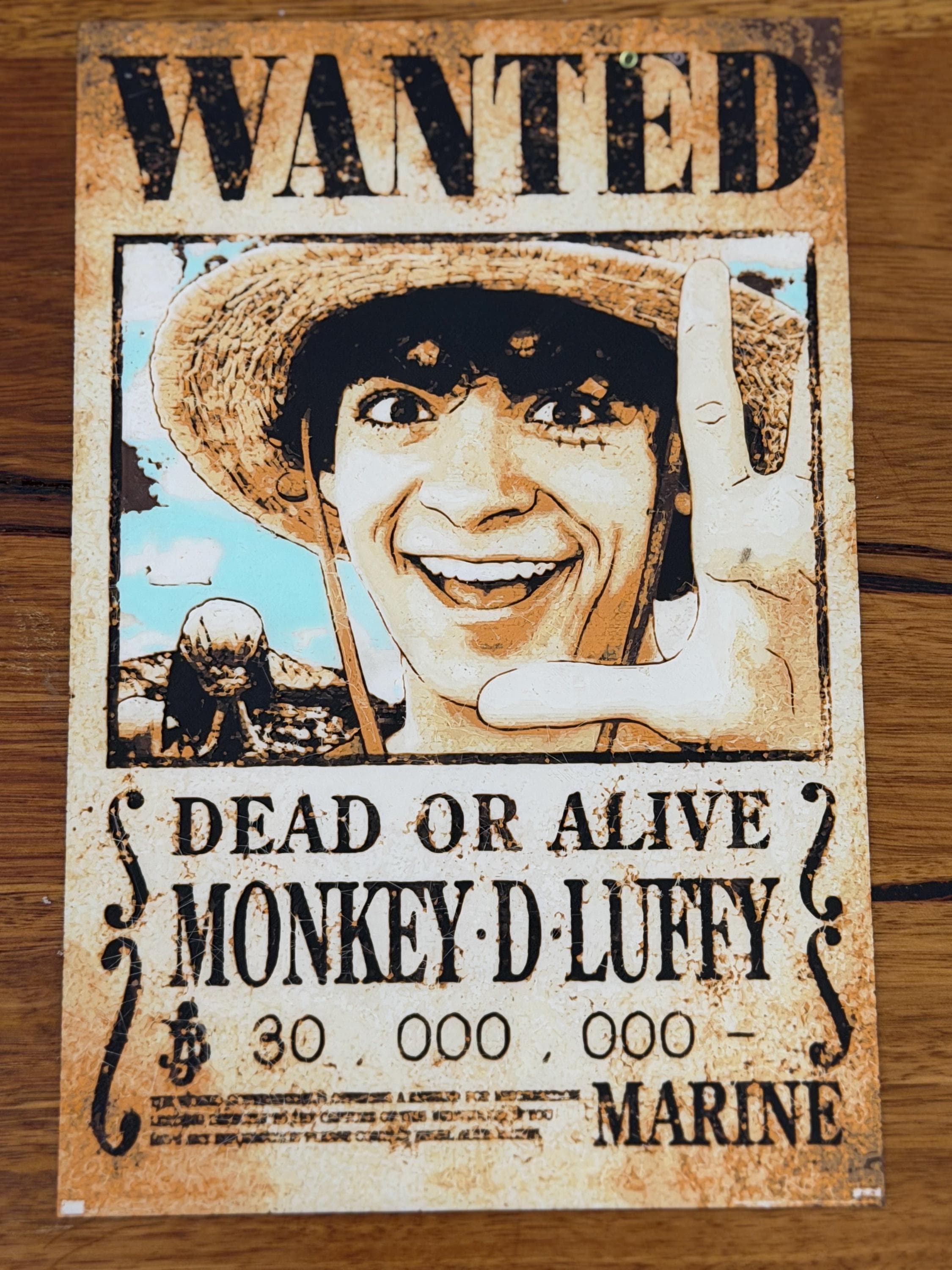One piece luffy wanted poster - Etsy 日本