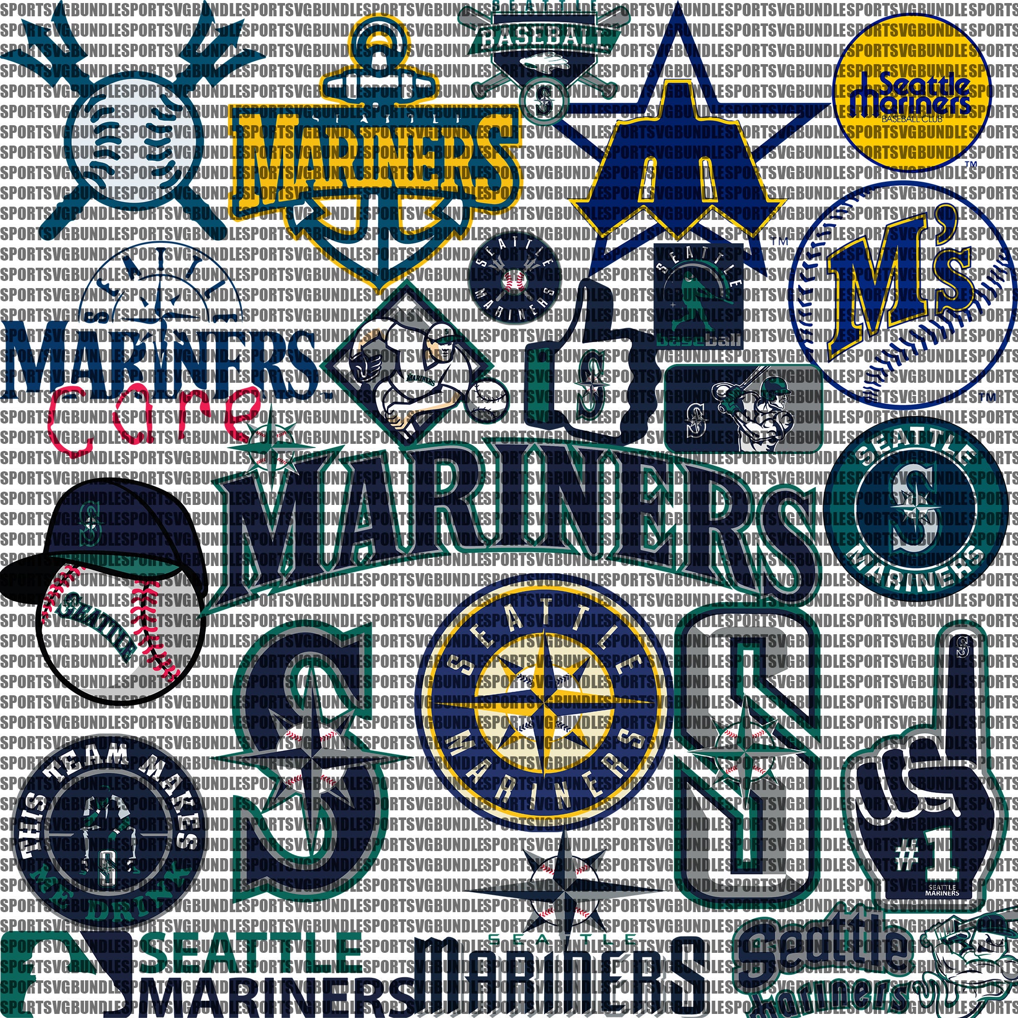 Mariners Compass Logo T Shirt 100% Cotton Tee Seattle City