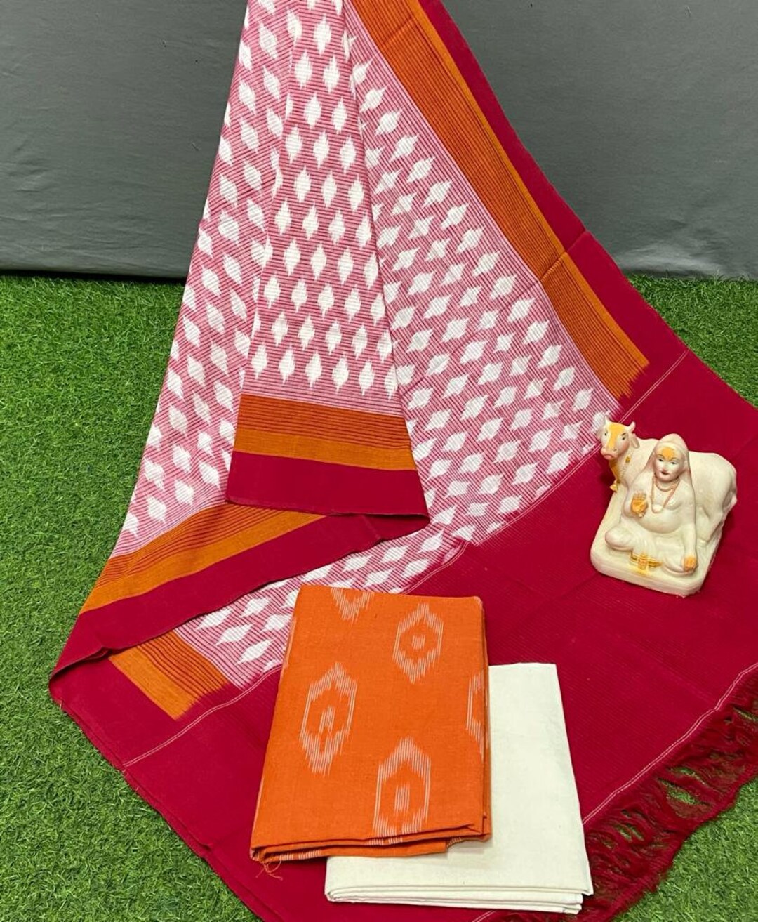 Hand Stitch Dress With Pochampally /for Girl Function Waer Etsy