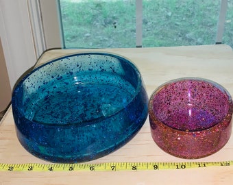 Transparent Fruit Bowl/Trinket Dish Candle Holder Handmade Food Grade Resin