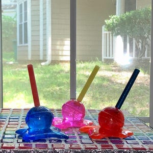 Kaufen Sie 3, erhalten Sie einen KOSTENLOSEN schmelzenden funkelnden Lollipop auf Lager und auf Bestellung gefertigt