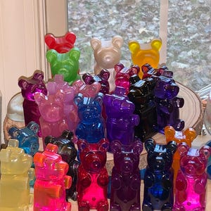 BUY 3 GET 1 FREE Gummy Bear 3+ Inches Translucent, Transparent and Opaque Resin in Various Colors Made to Order