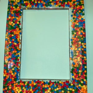 CONFETTI CANDY SPRINKLES Set in a Clear Resin Picture Frame