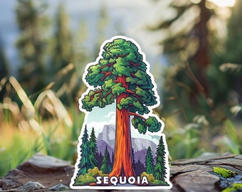 Sequoia National Park Sticker | Die-Cut Vinyl Decal | Adventure Souvenir | Waterproof Travel Sticker | Nature Art for Cars, Water Bottles