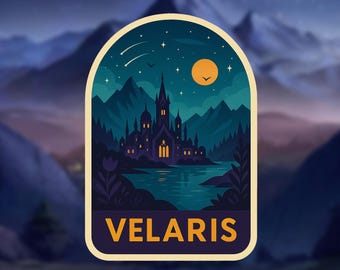 Velaris Sticker: ACOTAR Night Court Fantasy Bookish Vinyl Decal