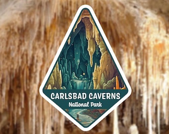 Carlsbad Caverns National Park Sticker: Diamond Flower Petal Vinyl Decal