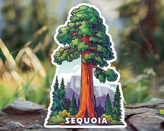 Sequoia National Park Sticker – Lone Giant Tree Nature Decal (Waterproof Vinyl)