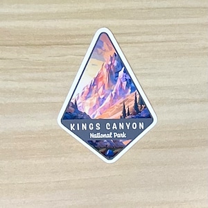 King’s Canyon National Park Flower Petal Diamond Sticker, National Park Stickers, Travel Stickers, Vinyl Sticker, Collection