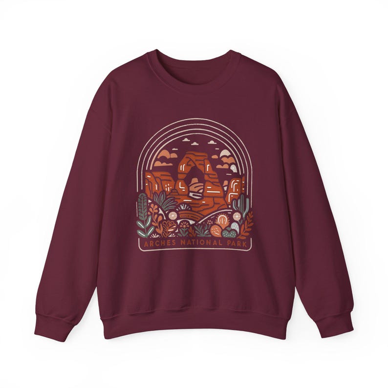 Arches National Park Boho Moab Utah Crewneck Unisex Sweatshirt image 4