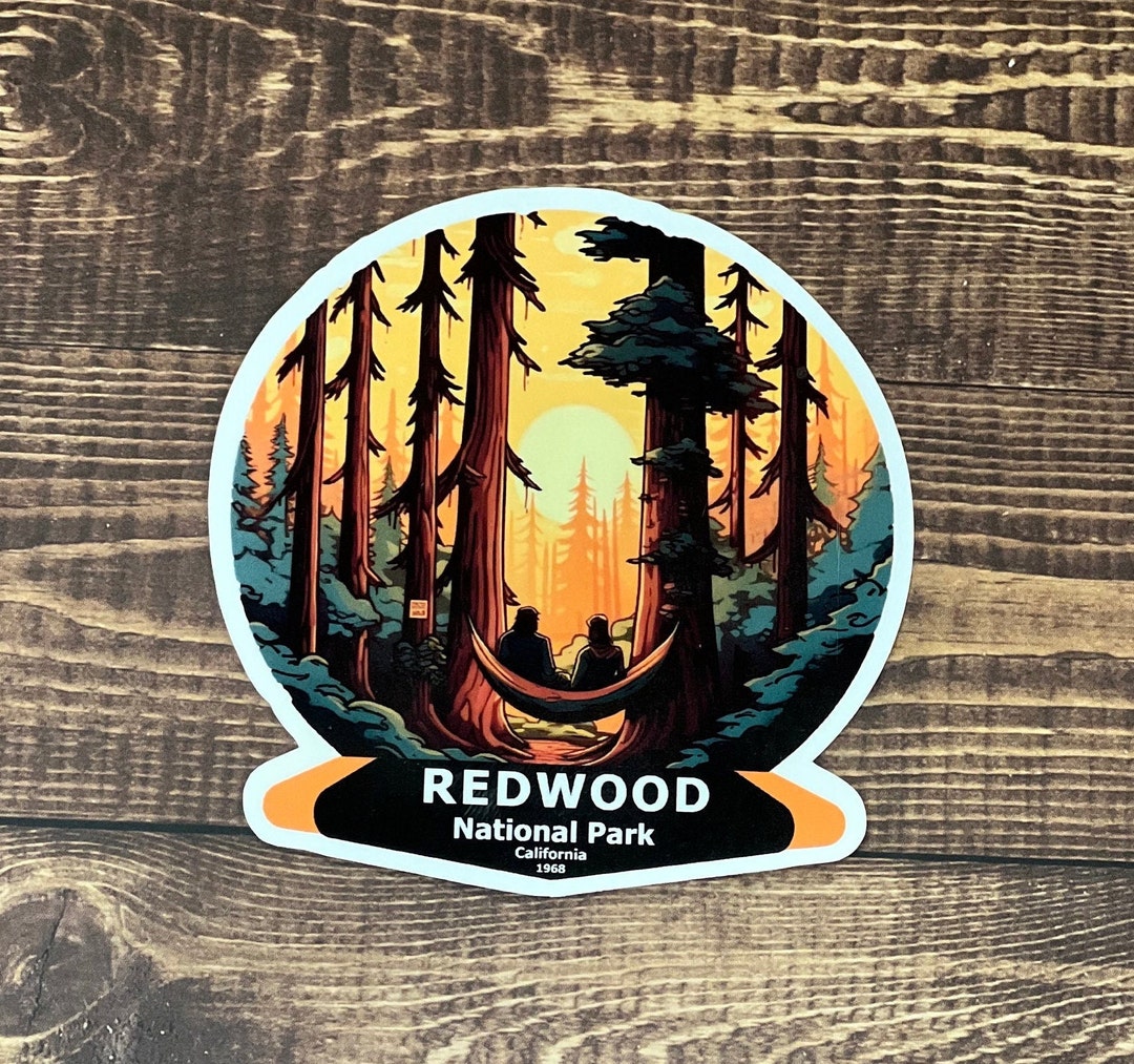 Redwood National Park Sticker, National Park Stickers, Travel Stickers