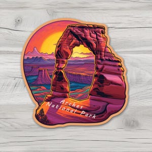 Arches National Park Sticker, Arches Sticker, Arches Decal, Delicate Arch Decal, Moab Gifts, Utah Gifts, National Park Gifts, Delicate Arch