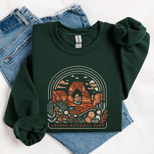 Arches National Park Boho Moab Utah Crewneck Unisex Sweatshirt image 9