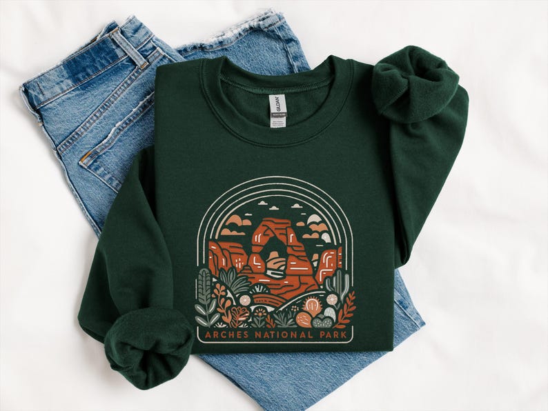 Arches National Park Boho Moab Utah Crewneck Unisex Sweatshirt image 9