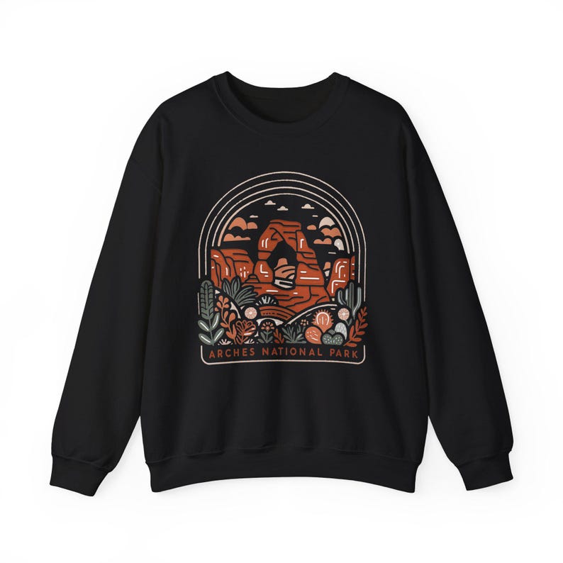 Arches National Park Boho Moab Utah Crewneck Unisex Sweatshirt image 3