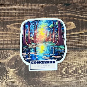 Congaree National Park Sticker: Waterproof Vinyl Decal