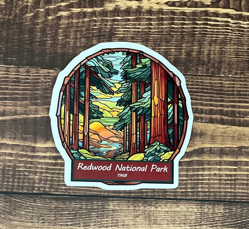 Redwood National Park Sticker, National Park Stickers, Travel Stickers