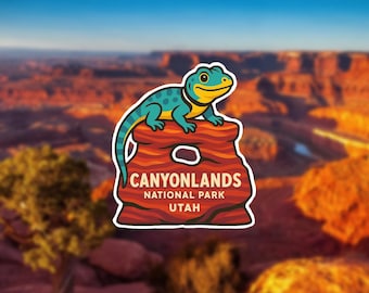 Canyonlands National Park Sticker: Utah Lizard Waterproof Vinyl Decal