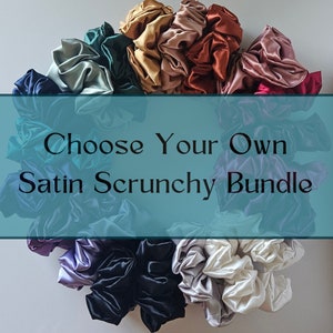 Satin Scrunchies: Elegant Bridesmaid Gifts, Super Fluffy Hair Tie, 28 Colors