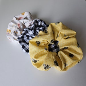 Set di elastici per capelli soffici in cotone Bumblebee: elastici per capelli fatti a mano