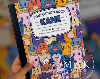 Squish pocket monsters Compostition notebook