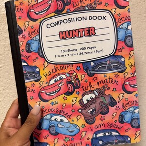 Cars Inspired Composition Notebook - Etsy